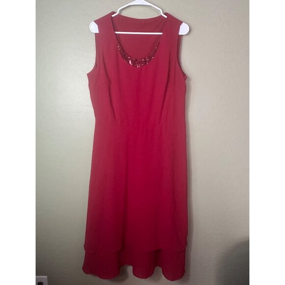 GRACE KARIN RED Dress ering Evening Gown Size 12 2 Pc - Picture 2 of 4